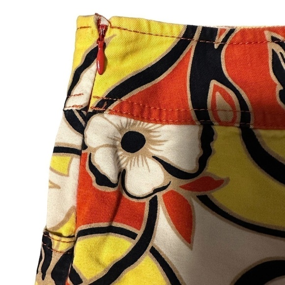 *CLEARANCE* Ann Taylor retro print yellow red linen blend pencil skirt size 8 - Picture 4 of 9